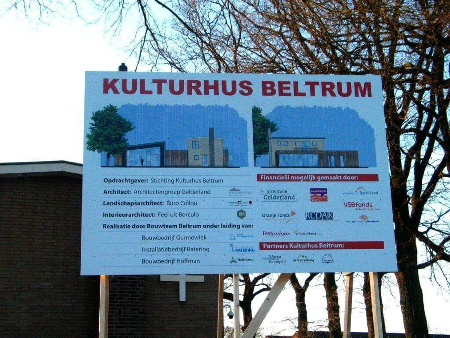 Bouwbord kulturhus